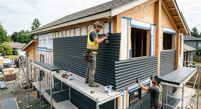 Corrugated Siding Installation in Boston, MA