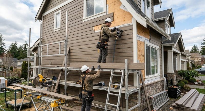 Faux Wood Siding Installation in Boston, MA